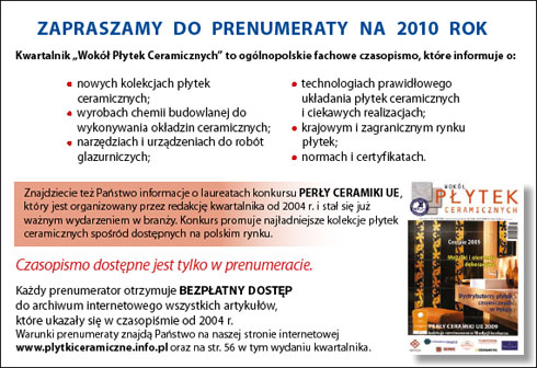 Zapraszamy do prenumeraty na 2010 rok [reklama]