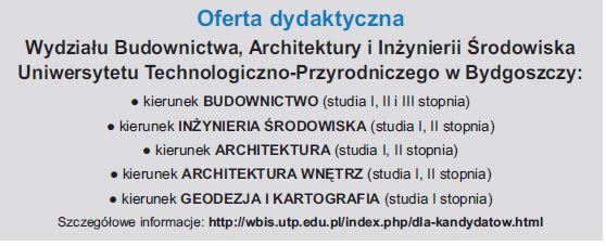 Wydział budownictwa Architektury i Inżynierii Środowiska w Bydgoszczy