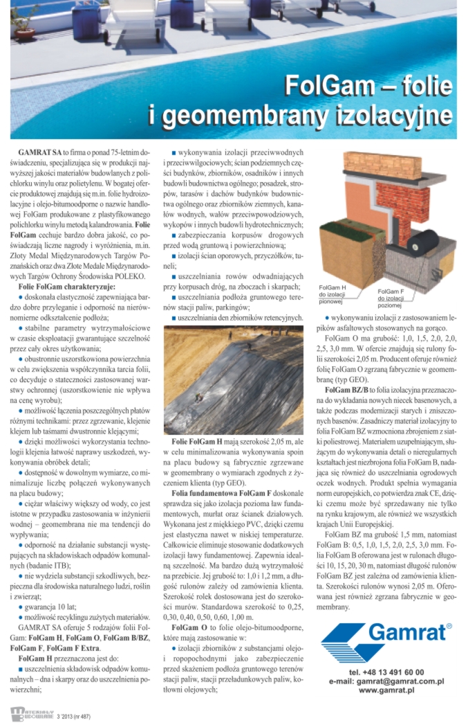 FolGam – folie i geomembrany izolacyjne