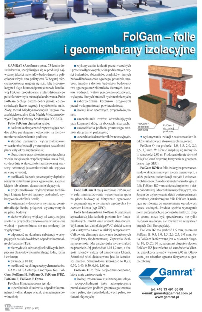 FolGam – folie i geomembrany izolacyjne