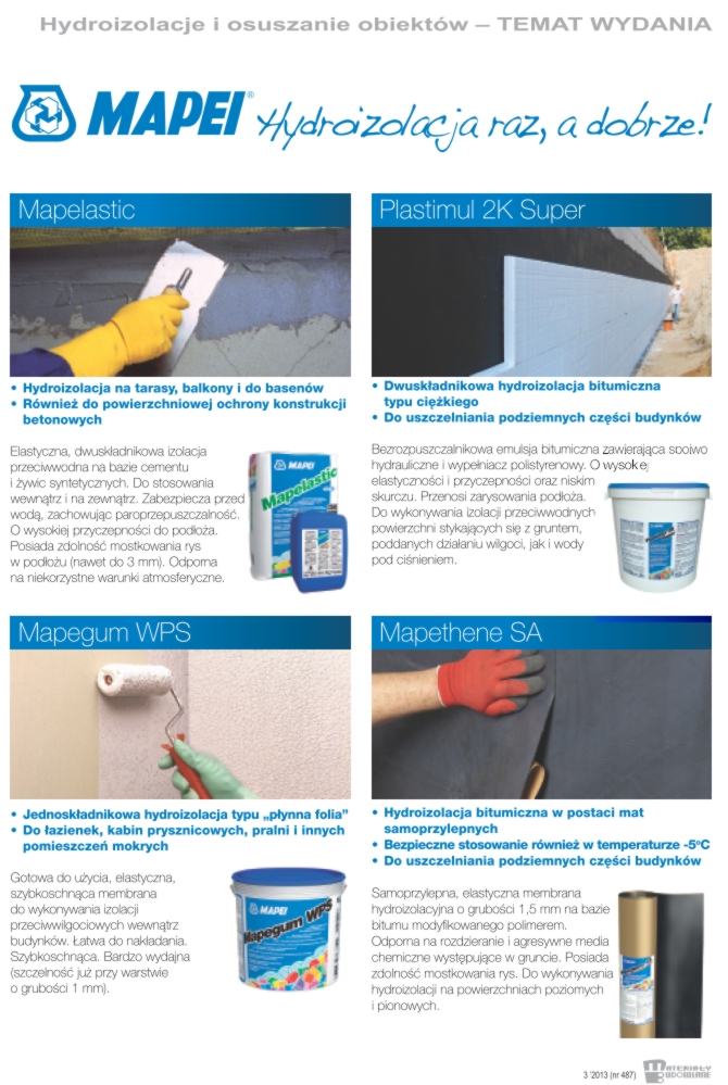 MAPEI hydroizolacja raz, a dobrze