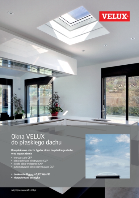 okna velux do płaskiego dachu