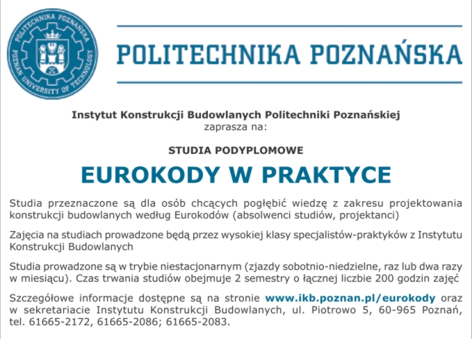 Politechnika Poznańska. Studia podyplomowe