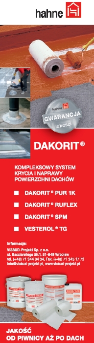 VISBUD-Projekt: Dakorit - system krycia i napawy dachów płaskich (reklama)